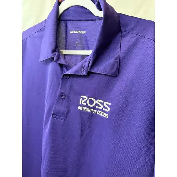 Ross Distribution Center Shirt Solid Purple XL Port Authority Polo Short Sleeve - Picture 4 of 5